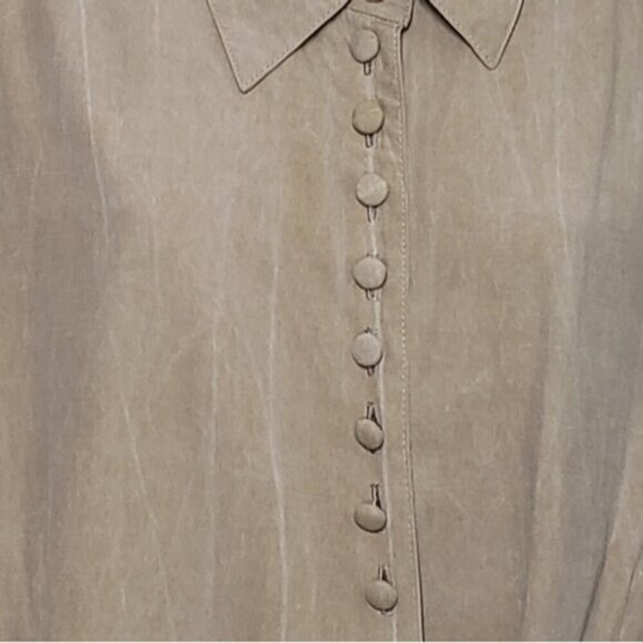 Joseph Ribkoff Bronze Tan Wrap Tunic Blouse Long Sleeve Top Plus Size - Picture 7 of 13